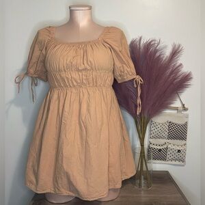 Handmade Brown Peplum Blouse - Size: Small/Medium